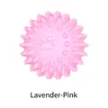 Pinkish purple hollow TPR dog ball with paw print pattern for chewing and teething - M / Hot Pink