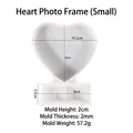 Small heart-shaped photo frame silicone resin mold with rectangular base for DIY craft - Heart Photo Frame Mold Small