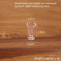 Miniature transparent plastic cup for dollhouse DIY kitchen set with 2.5cm height - No.1 Mini Flared Cup