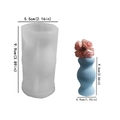 White silicone vase mold with vertical stripes and blue finished cylindrical vase - Lantern Stripe