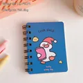 Blue mini A7 spiral notebook with cute luck duck cartoon design 8x10.5cm pocket notepad - 3# Duck
