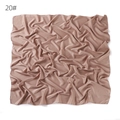 Solid color matte imitation silk satin square scarf for women, soft breathable large shawl. - Pink