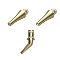 Golden metal diamond painting nibs with double O-rings in straight and curved styles - Square + Round + Elbow