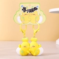 Cute yellow banana resin character keychain with magnetic link for couple backpacks - Magnetic - Banana 'Make a Friend' Pun / SKU Price for One Pair