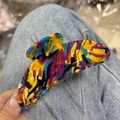 Vibrant candy color acetate hair claw clip with colorful abstract oil painting texture - Oil Painting Palette