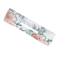 Outil à chignon Deft Bun avec élégant motif de roses roses sur tissu blanc doux - Rose Rose Blanche