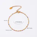 Bracciale in acciaio al titanio con perle colorate smaltate in oro da donna - Bracciale Oro