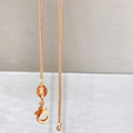 Elegante collana a catena serpente placcata in oro 18k con chiusura a moschettone - 45cm/1.1mm / Oro rosa