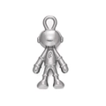 Silver astronaut metal pendant for DIY bracelets and necklaces with glossy finish - Steel 541# Astronaut / 11.5*23.5mm