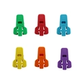 6-pack multi-color plastic easy can openers with anti-slip grip in vibrant shades - 6 Pcs Set