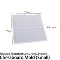 Moule silicone pour plateau de jeu d'échecs en résine époxy dimensions 29,2x29,2cm DIY - Petit Moule d'Échiquier