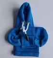 Blue car gear shift hoodie cover with white drawstring and kangaroo pocket decoration - Blue with Eyelets