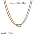 Collana a serpente annodata bicolore in acciaio inossidabile con misure e peso - Collana Annodata Bicolore (TN3480)