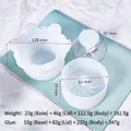 Three-piece striped resin storage box silicone mold set for DIY plaster and crafts - Crown Storage Box