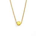 Minimalist gold stainless steel necklace with round pendant featuring engraved number 7 - Number 7 Style (S-P459-Cross Chain-7)