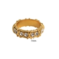 Elegante anello incrociato da 7mm in oro con cristalli scintillanti e design di lusso - US 6 / Oro