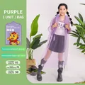 Imperméable jetable violet pour enfants avec capuche, taille 100-150cm, poids 25-55kg - Haut (Pack de 1 Pièce Enfants) / Violet Taro Enfants