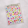 3D jelly color drop nail art stickers with translucent matte finish KX465 set - Stereoscopic Colorful Jelly Bean Style (KX465)
