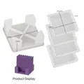 Detailansicht der quadratischen Silikonform mit Wabenstruktur für DIY-Untersetzer - Quadratisches Untersetzer-Set