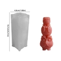 Stacked owl shaped silicone mold for DIY candles and resin crafts with size markings - Stacked Owl