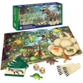 Educational dinosaur egg dig kit with 12 eggs, maps, and information cards for kids aged 3+ - 12Pcs/Box with Map and Dice
