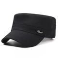 Gorra cadet negra con malla transpirable y logo metálico para ocio masculino al aire libre - Ajustable / Negro