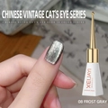 XEIJAYI Frost Gray cat eye gel polish with 10ml bottle and silver shimmer effect - Chinese Vintage Cat Eye 08