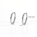 Orecchini a cerchio in acciaio inossidabile argento da 2,5mm in vari diametri - 2.5mm x 18mm / Color Acciaio