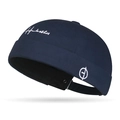 Bonnet miki bleu marine en coton avec broderie et sangle arrière réglable - Réglable / Bleu marine