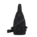 Herren Business-Brusttasche mit schwarzem Camouflage-Muster und verstellbarem Gurt - Tarnung Schwarz