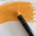 Single orange oil pastel stick for drawing with smooth texture and rich color coverage - Rich Yellow