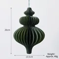 Addobbo natalizio a nido d'ape verde scuro a forma di cipolla, altezza 20cm per feste - 20CM Grande Verde Stile A