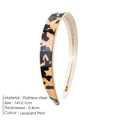 Edelstahl-Haarreif mit Leopardenmuster für Damen, 14x2,1 cm glänzender Haarschmuck - Leopardenmuster