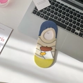 Beige low cut invisible socks with cartoon duck embroidery and anti-slip silicone - One Size / Striped Duck