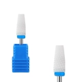 Ceramic nail drill bit with bullet shape and blue base for electric manicure tools - HF-60 Ceramic Nail Drill Bit