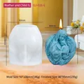 Mother and child 3D silicone candle mold for handmade statues with specific size details - Mother and Child G (GJ-026-6)
