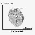 Macro di orecchini tondi in argento testurizzati con dimensioni 2,0cm e peso 4,0g dettagli - Argento (Con Occhiello)