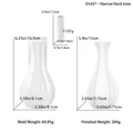 Detailed dimensions of slim neck vase resin mold including weight and height specifications - D5437-Narrow Neck Vase Mold With Flower Ring