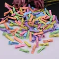 Mini 3,3 cm matte Metall Haarklammern in verschiedenen Macaron Farben für DIY - Bunter Doppelzinken-Clip / 3.5cm / Farbmischung