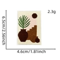 Minimalist boho embroidered patch with sun and pot design, iron-on 6.5x4.6cm applique - 8# Minimalist Pot