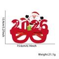 2026 New Year and Christmas party glasses with red frame and Santa Claus decoration - 2026 Santa Claus Style