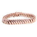 Eleganter 10mm Tennisarmband in Roségold-Optik mit einzigartigem Spiral-Gliederketten-Design - Armband / 16cm / Roségold