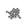 Primer plano de cuentas redondas huecas de acero inoxidable pulido 3x4mm para joyería DIY - 3*4mm / Color Acero