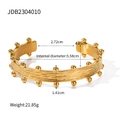Dettaglio del bracciale dorato testurizzato con misure e specifiche tecniche del prodotto - JDB2304010-Bracciale Perlato Strutturato Oro