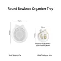 Silicone mold for round bow storage tray including finished sample and dimensions - Round Bowknot Storage Tray Mold