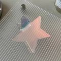 Iridescent star-shaped acrylic hair claw clip with a glossy holographic finish - Mermaid Holographic