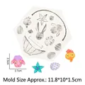 White silicone Easter mold featuring rabbits, sheep, and eggs for DIY baking and crafts - 1# Easter Animals Mix (Grey) / Gray