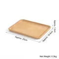 Solid wood jewelry display tray with velvet finish and rectangular wooden base - Beech Wood Tray 18x25cm