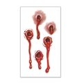 Realistic Halloween fake bullet hole wound tattoo stickers with bloody swelling effects - 60*105mm / Realistic Bloody Bullet Holes Style(BW-25)