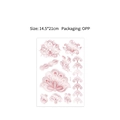 Rose gold metallic henna tattoo sticker featuring large mandala and floral lace designs - Lotus Mandala Henna Style (LS-006)